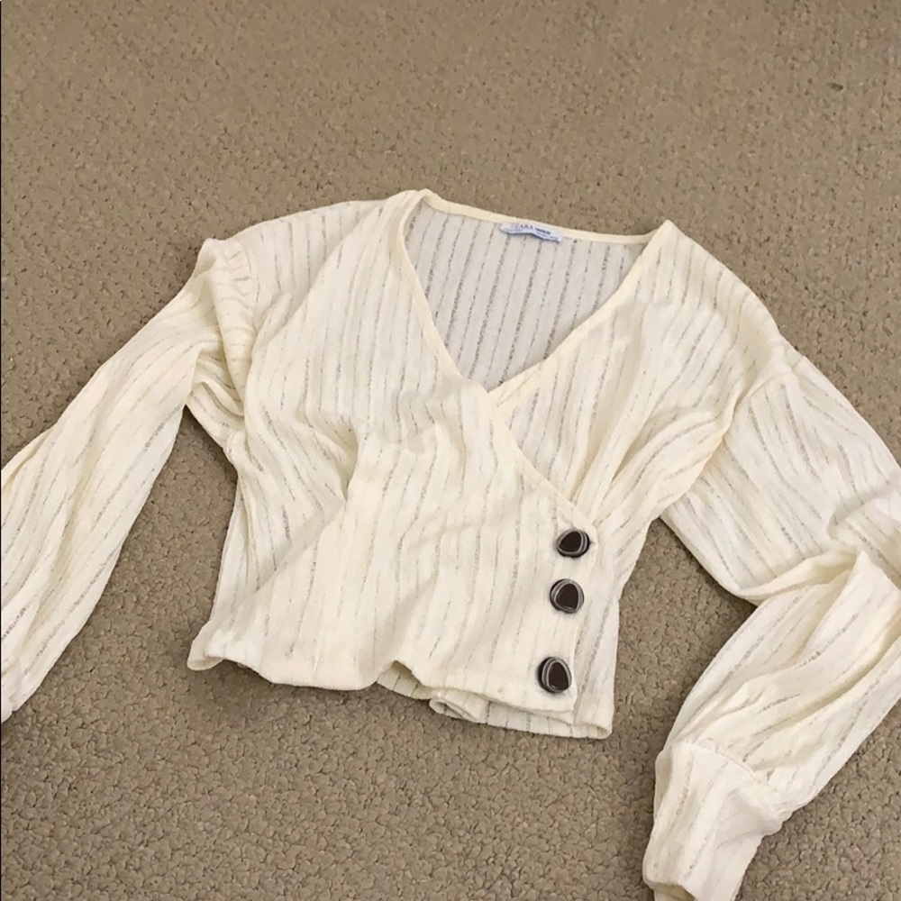 Zara White Blouse Trafaluc